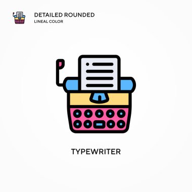 Daktilo vektör simgesi. Modern vektör illüstrasyon kavramları. Düzenlemesi ve kişiselleştirmesi kolay.