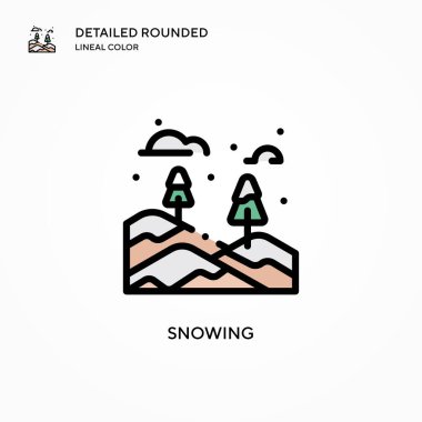 Kar vektörü simgesi. Modern vektör illüstrasyon kavramları. Düzenlemesi ve kişiselleştirmesi kolay.