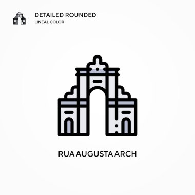 Rua augusta kemer vektör simgesi. Modern vektör illüstrasyon kavramları. Düzenlemesi ve kişiselleştirmesi kolay.