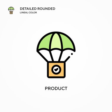 Ürün vektör simgesi. Modern vektör illüstrasyon kavramları. Düzenlemesi ve kişiselleştirmesi kolay.