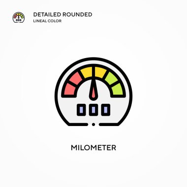 Milimetre vektör simgesi. Modern vektör illüstrasyon kavramları. Düzenlemesi ve kişiselleştirmesi kolay.