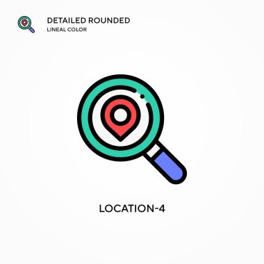 Konum-4 vektör simgesi. Modern vektör illüstrasyon kavramları. Düzenlemesi ve kişiselleştirmesi kolay.