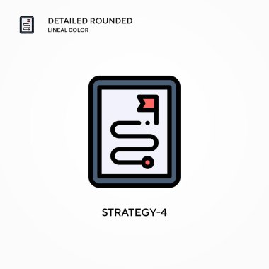 Strateji-4 vektör simgesi. Modern vektör illüstrasyon kavramları. Düzenlemesi ve kişiselleştirmesi kolay.