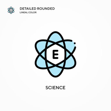 Bilim vektör simgesi. Modern vektör illüstrasyon kavramları. Düzenlemesi ve kişiselleştirmesi kolay.