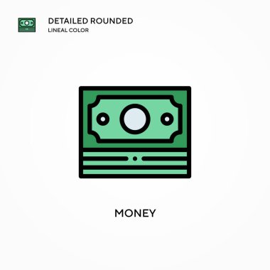 Para vektör simgesi. Modern vektör illüstrasyon kavramları. Düzenlemesi ve kişiselleştirmesi kolay.
