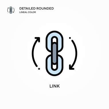 Bağlantı vektör simgesi. Modern vektör illüstrasyon kavramları. Düzenlemesi ve kişiselleştirmesi kolay.