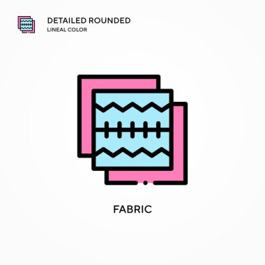 Kumaş vektör simgesi. Modern vektör illüstrasyon kavramları. Düzenlemesi ve kişiselleştirmesi kolay.