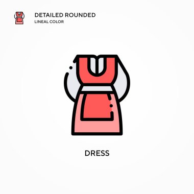 Vektör simgesini giyin. Modern vektör illüstrasyon kavramları. Düzenlemesi ve kişiselleştirmesi kolay.