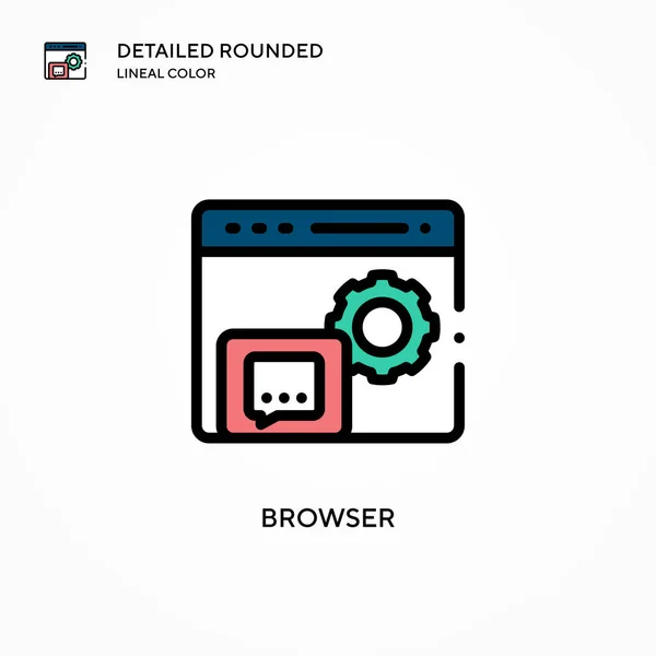 Browser Vektor Symbol Moderne Konzepte Zur Vektorillustration Einfach Bearbeiten Und — Stockvektor