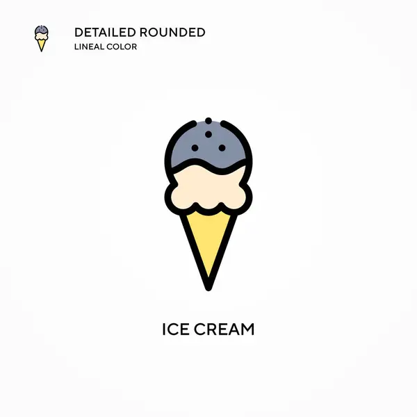 Icono Del Vector Helado Conceptos Modernos Ilustración Vectorial Fácil Editar — Archivo Imágenes Vectoriales