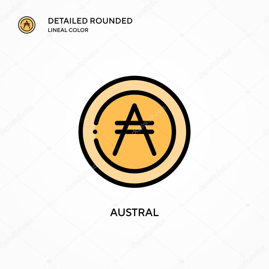 Austral vector icon. Modern vector illustration concepts. Easy to edit and customize.
