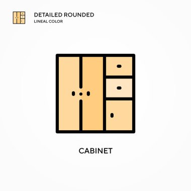 Kabine vektör simgesi. Modern vektör illüstrasyon kavramları. Düzenlemesi ve kişiselleştirmesi kolay.