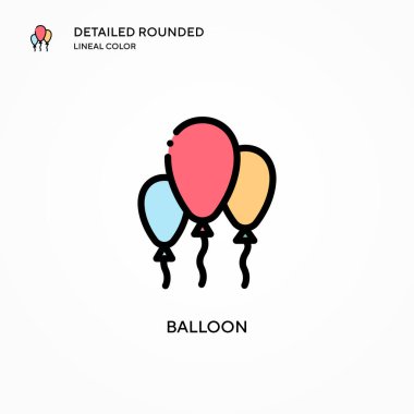 Balon vektör simgesi. Modern vektör illüstrasyon kavramları. Düzenlemesi ve kişiselleştirmesi kolay.