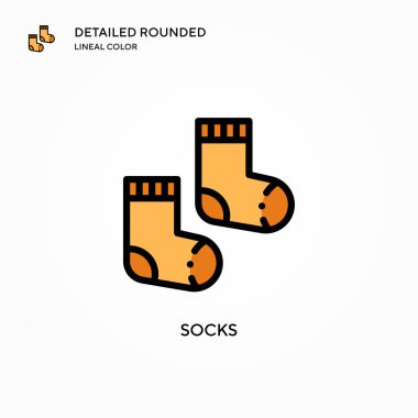 Çorap vektör ikonu. Modern vektör illüstrasyon kavramları. Düzenlemesi ve kişiselleştirmesi kolay.