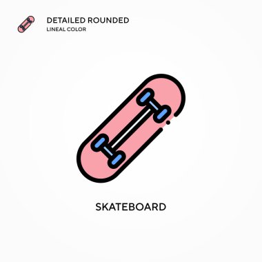 Kaykay vektör simgesi. Modern vektör illüstrasyon kavramları. Düzenlemesi ve kişiselleştirmesi kolay.