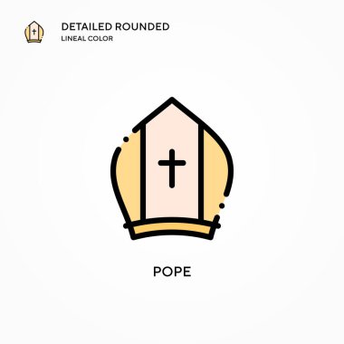 Papa vektör ikonu. Modern vektör illüstrasyon kavramları. Düzenlemesi ve kişiselleştirmesi kolay.