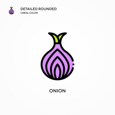 Soğan vektör simgesi. Modern vektör illüstrasyon kavramları. Düzenlemesi ve kişiselleştirmesi kolay.