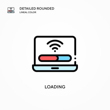 Vektör simgesi yükleniyor. Modern vektör illüstrasyon kavramları. Düzenlemesi ve kişiselleştirmesi kolay.