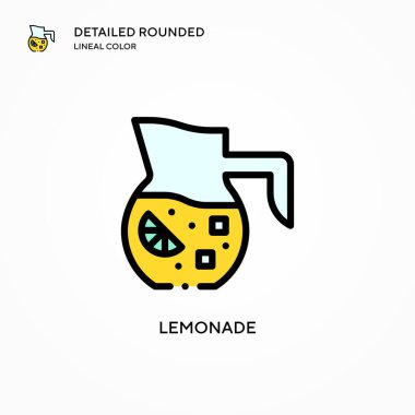 Limonata vektör simgesi. Modern vektör illüstrasyon kavramları. Düzenlemesi ve kişiselleştirmesi kolay.