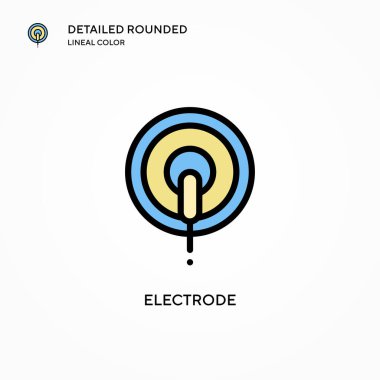 Elektro vektör simgesi. Modern vektör illüstrasyon kavramları. Düzenlemesi ve kişiselleştirmesi kolay.
