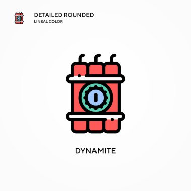 Dinamit vektör simgesi. Modern vektör illüstrasyon kavramları. Düzenlemesi ve kişiselleştirmesi kolay.