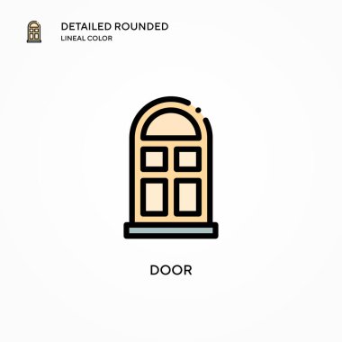 Kapı vektör simgesi. Modern vektör illüstrasyon kavramları. Düzenlemesi ve kişiselleştirmesi kolay.