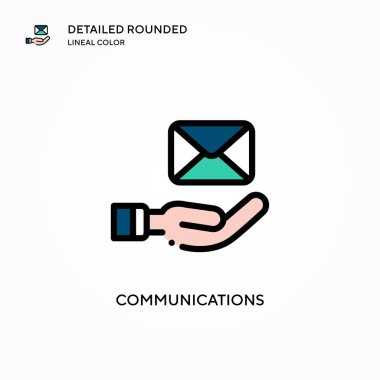 İletişim vektör simgesi. Modern vektör illüstrasyon kavramları. Düzenlemesi ve kişiselleştirmesi kolay.