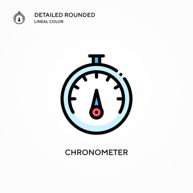 Kronometre vektör simgesi. Modern vektör illüstrasyon kavramları. Düzenlemesi ve kişiselleştirmesi kolay.