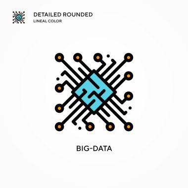 Büyük veri vektör simgesi. Modern vektör illüstrasyon kavramları. Düzenlemesi ve kişiselleştirmesi kolay.