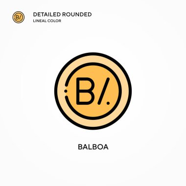Balboa vektör simgesi. Modern vektör illüstrasyon kavramları. Düzenlemesi ve kişiselleştirmesi kolay.