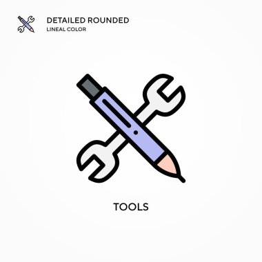 Araç vektör simgesi. Modern vektör illüstrasyon kavramları. Düzenlemesi ve kişiselleştirmesi kolay.