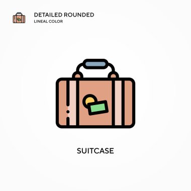 Çanta vektör simgesi. Modern vektör illüstrasyon kavramları. Düzenlemesi ve kişiselleştirmesi kolay.