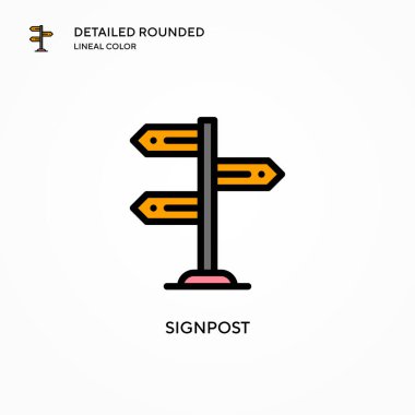 İmza noktası vektör simgesi. Modern vektör illüstrasyon kavramları. Düzenlemesi ve kişiselleştirmesi kolay.