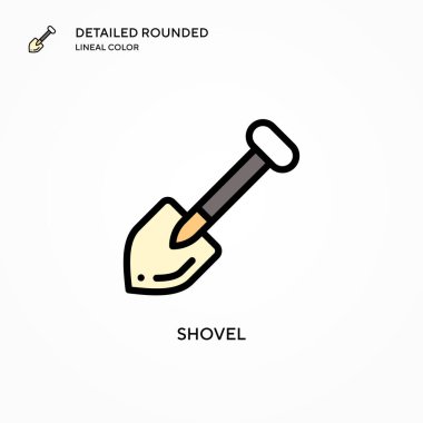 Kürek vektör simgesi. Modern vektör illüstrasyon kavramları. Düzenlemesi ve kişiselleştirmesi kolay.