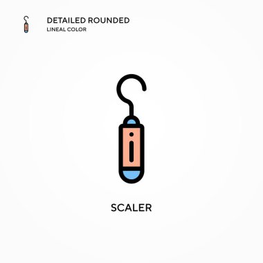 Ölçeklendirici vektör simgesi. Modern vektör illüstrasyon kavramları. Düzenlemesi ve kişiselleştirmesi kolay.