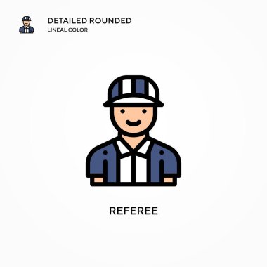 Hakem vektör simgesi. Modern vektör illüstrasyon kavramları. Düzenlemesi ve kişiselleştirmesi kolay.