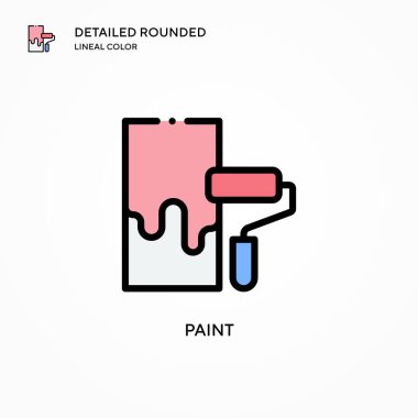 Vektör simgesini boya. Modern vektör illüstrasyon kavramları. Düzenlemesi ve kişiselleştirmesi kolay.