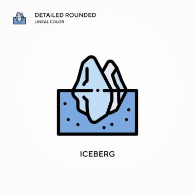 Buzdağı vektör simgesi. Modern vektör illüstrasyon kavramları. Düzenlemesi ve kişiselleştirmesi kolay.