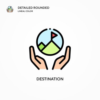 Hedef vektör simgesi. Modern vektör illüstrasyon kavramları. Düzenlemesi ve kişiselleştirmesi kolay.