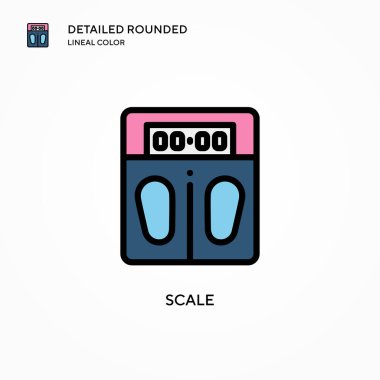 Vektör simgesini ölçekle. Modern vektör illüstrasyon kavramları. Düzenlemesi ve kişiselleştirmesi kolay.