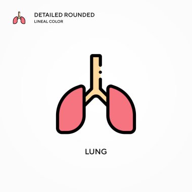 Akciğer vektör simgesi. Modern vektör illüstrasyon kavramları. Düzenlemesi ve kişiselleştirmesi kolay.