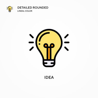 Fikir vektör simgesi. Modern vektör illüstrasyon kavramları. Düzenlemesi ve kişiselleştirmesi kolay.