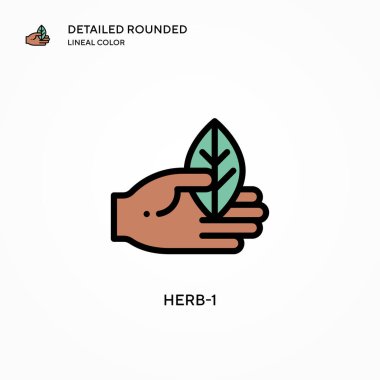 Herb-1 vektör simgesi. Modern vektör illüstrasyon kavramları. Düzenlemesi ve kişiselleştirmesi kolay.