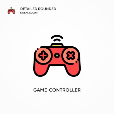 Oyun denetleyici vektör simgesi. Modern vektör illüstrasyon kavramları. Düzenlemesi ve kişiselleştirmesi kolay.