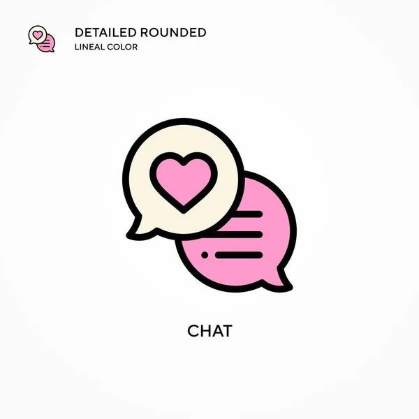 Icono Vector Chat Conceptos Modernos Ilustración Vectorial Fácil Editar Personalizar — Vector de stock