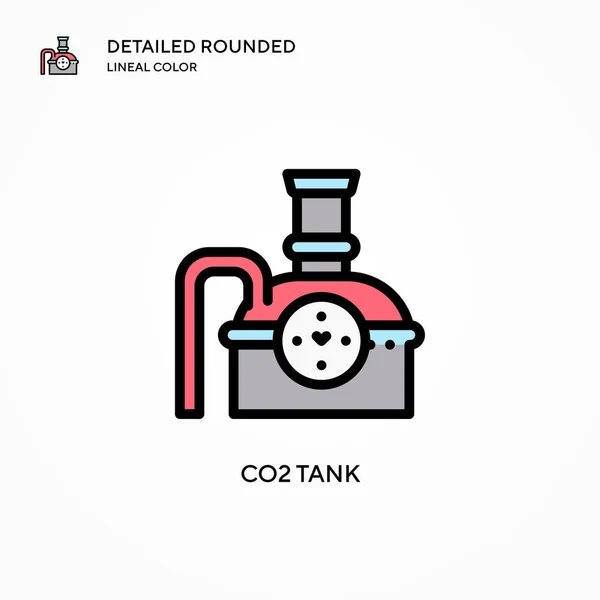 Co2 Tank Vector Icoon Moderne Vector Illustratie Concepten Eenvoudig Bewerken — Stockvector