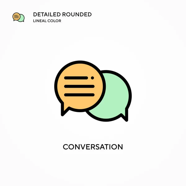 Conversation Vector Icon Modern Vector Illustration Concepts Easy Edit Customize — Stock Vector