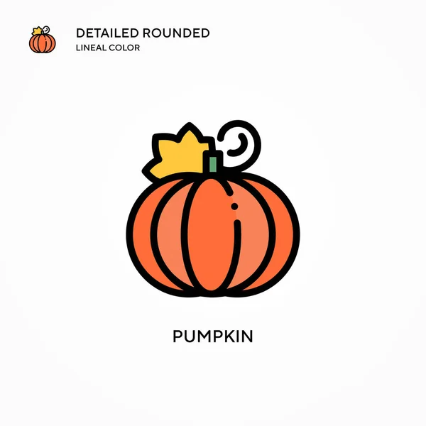 Icono Vector Calabaza Conceptos Modernos Ilustración Vectorial Fácil Editar Personalizar — Archivo Imágenes Vectoriales