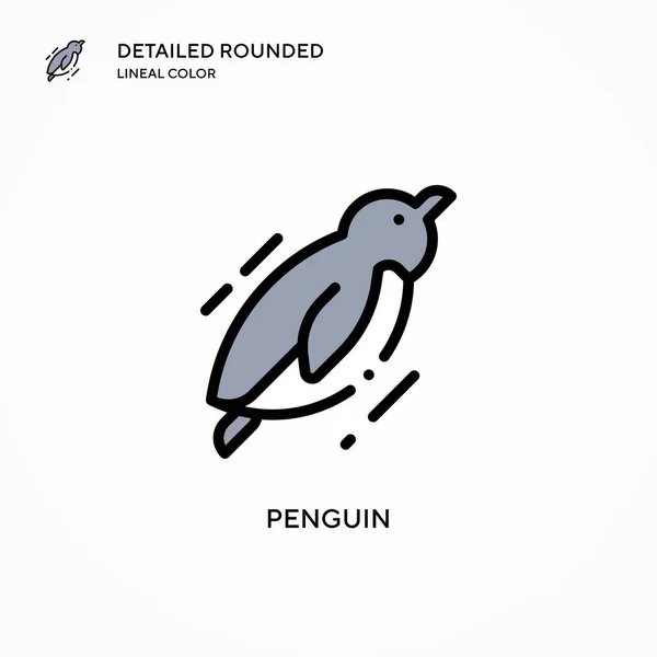 Icono Vector Pingüino Conceptos Modernos Ilustración Vectorial Fácil Editar Personalizar — Archivo Imágenes Vectoriales