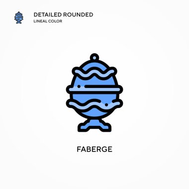 Faberge vektör simgesi. Modern vektör illüstrasyon kavramları. Düzenlemesi ve kişiselleştirmesi kolay.